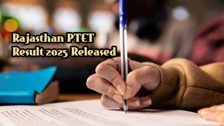 Rajasthan PTET Result